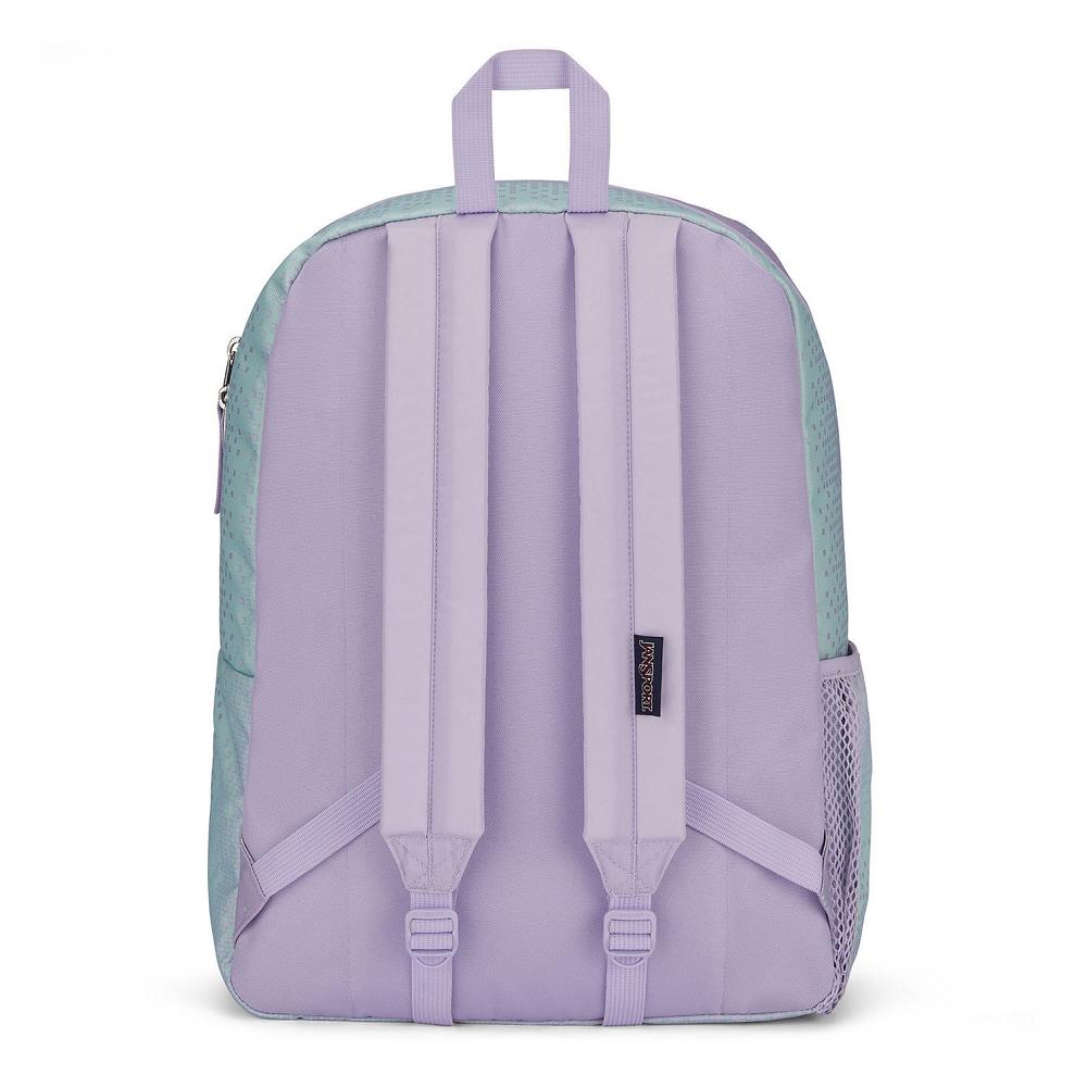 Sac à Dos Scolaire JanSport CROSS TOWN Violette Vert | WUC-30101924
